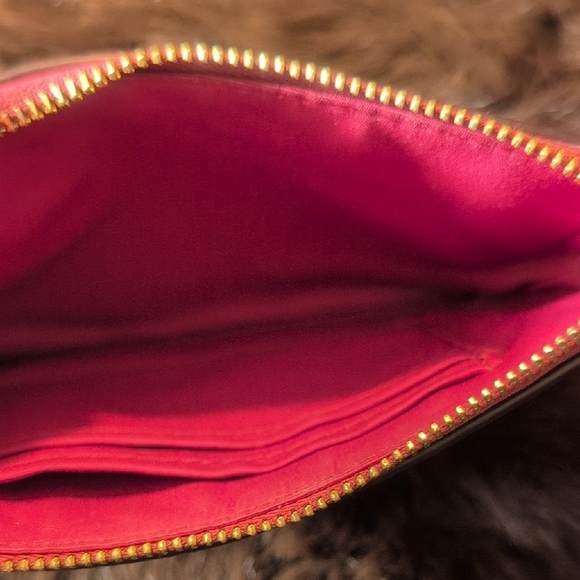 Coach Strawberry Haze Leather Wristlet - Picture 2 of 3